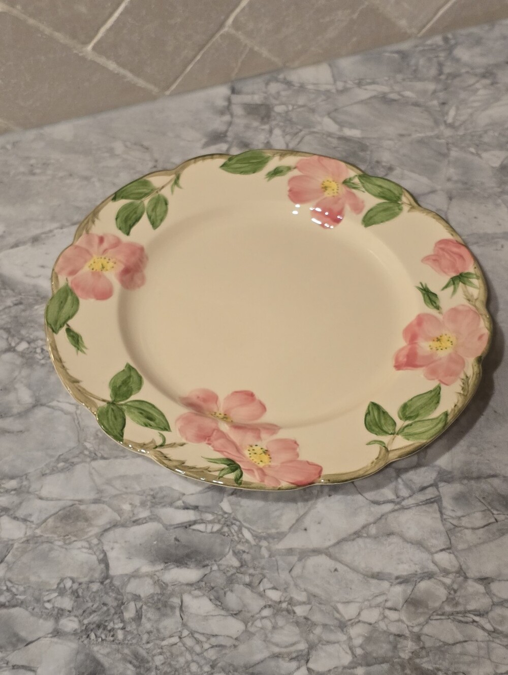 Vintage Franciscan Ware Desert Rose Pattern Pink Dinner Plate Platter Dish